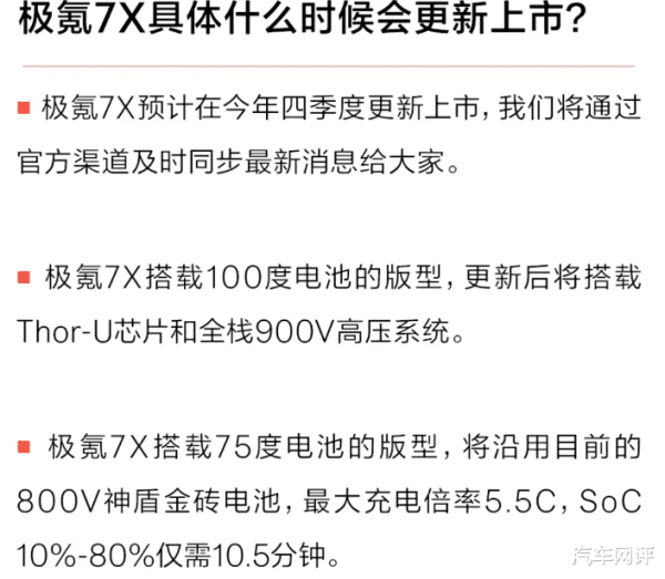 盈为国际 新款极氪7X上市时间确定! 10%-80%充电仅需10.5分钟