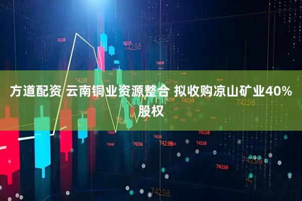方道配资 云南铜业资源整合 拟收购凉山矿业40%股权